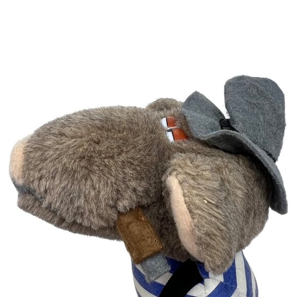 Vintage 1987 Commonwealth Mouse Rat Smoking Cigar Plush Stuffed 9” Tall - Picture 6 of 8
